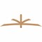 Ekena Millwork Davenport Timber Gable Bracket, Western Red Cedar, 84"W x 24"H x 1 1/2"D x 3 1/2"F, 7/12 Pitch GBW084X24X0204DAV00SWR - alternate 1